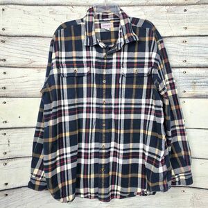 Carhartt Plaid Flannel Button Down Shirt Mens 2XL
